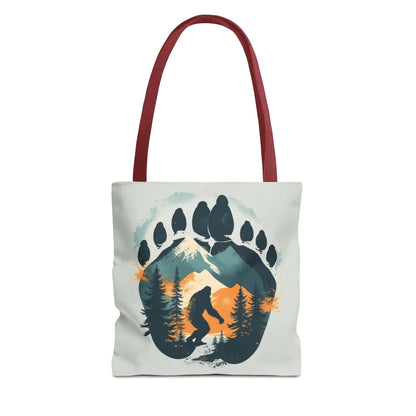 Bigfoot Forest Tote Bag — Sasquatch Mountain Scenic Tote Printify