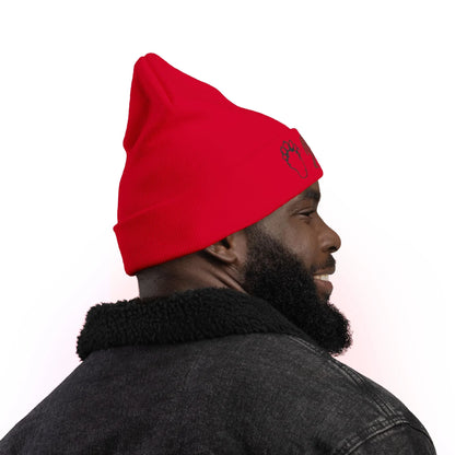 Embroidered Sasquatch Beanie – Cozy Knit Hat for Bigfoot Lovers - Squatch Wear