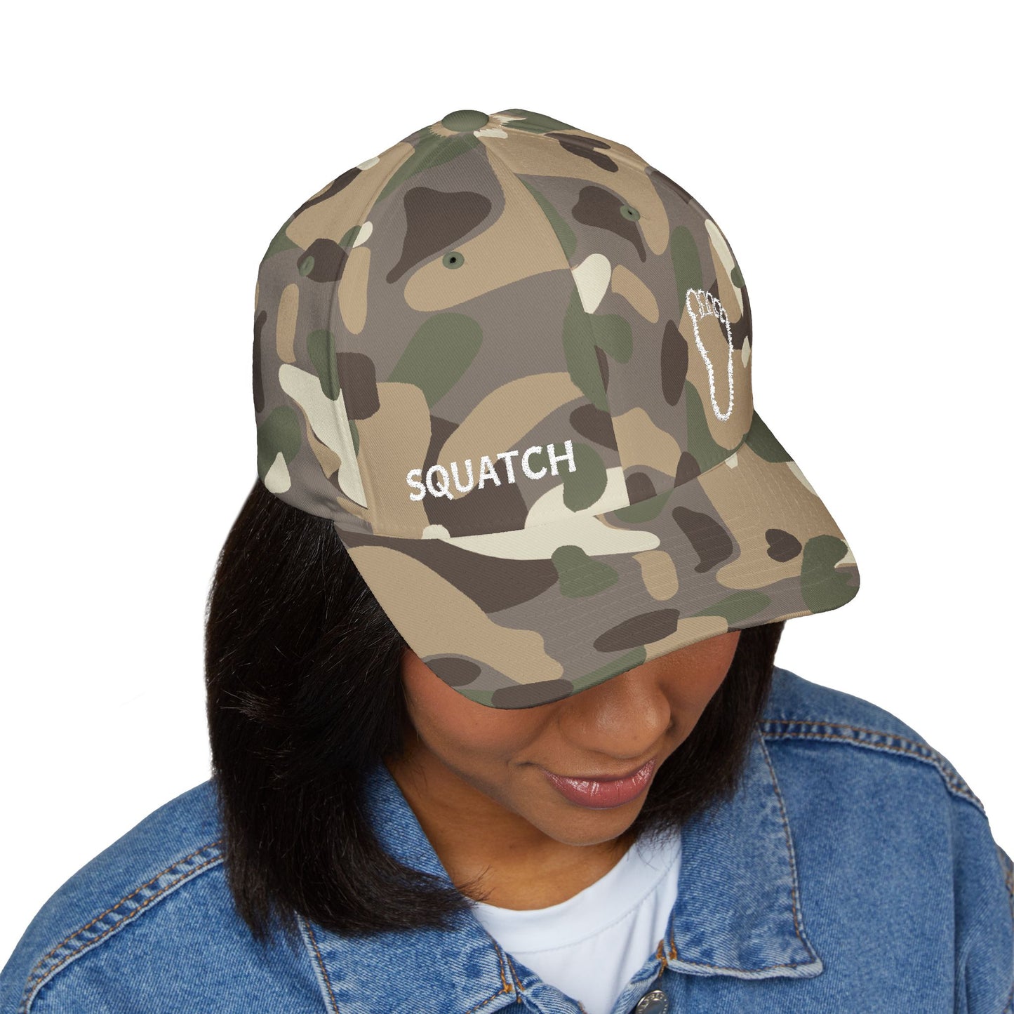 Embroidered Sasquatch Footprint – Classic Low-Profile Adventure Hat