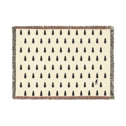 Bigfoot Woven Blanket – 100% Cotton Cozy Cryptid Throw by Squatch Wear | Sasquatch Home Décor Gift Printify
