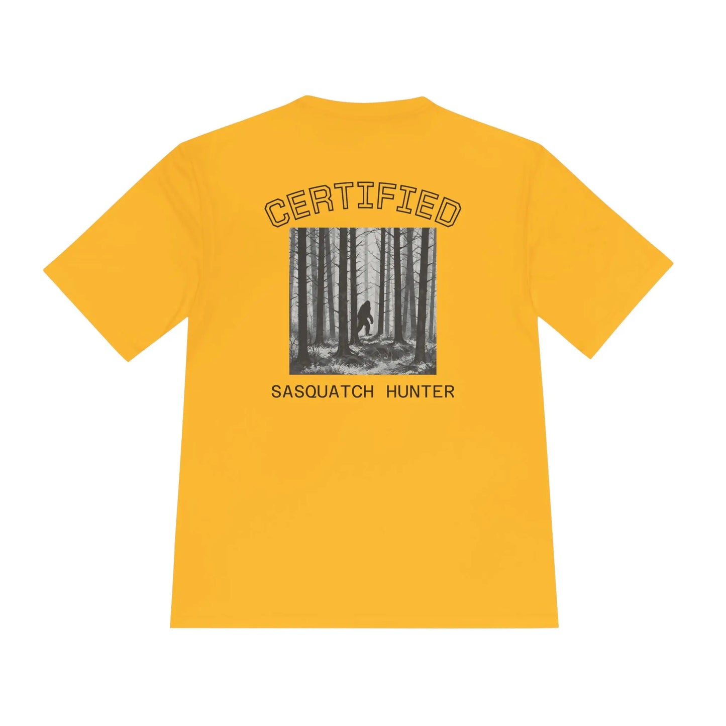Certified Sasquatch Hunter Tee — Bigfoot Forest Graphic Shirt Printify