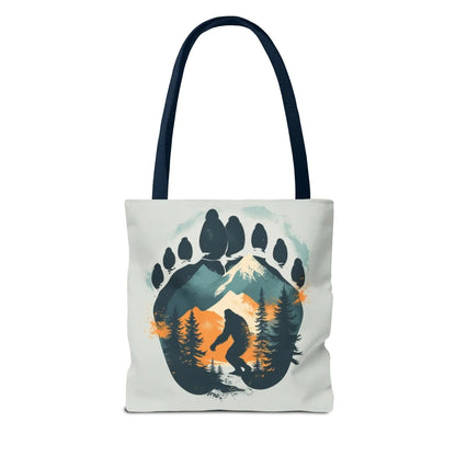 Bigfoot Forest Tote Bag — Sasquatch Mountain Scenic Tote Printify