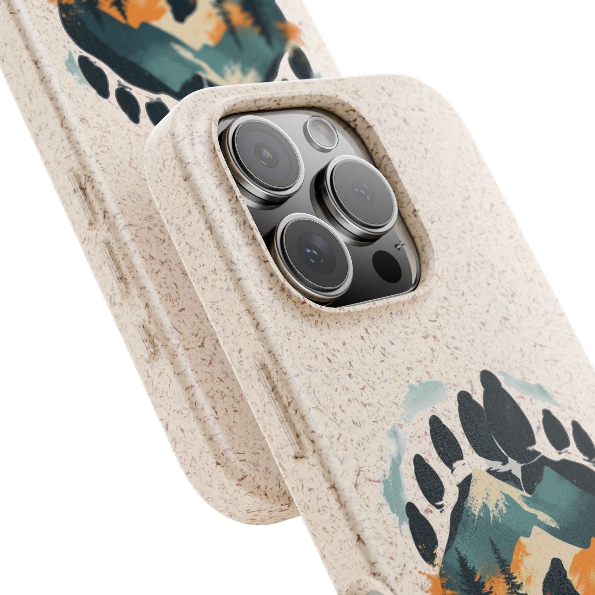 Bigfoot Print Phone Case – Compostable PLA & Bamboo Forest Design Printify