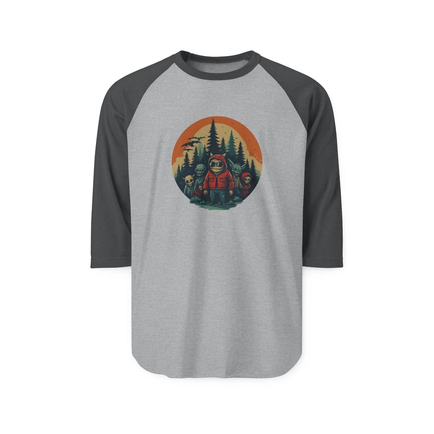 Forest Adventure Unisex Raglan Shirt – Campfire & Hiking Tee, Outdoor Lover Gift, Casual Nature Apparel - Squatch Wear