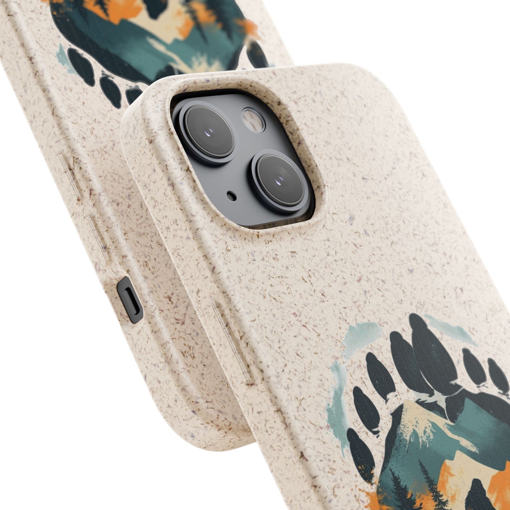 Bigfoot Print Phone Case – Compostable PLA & Bamboo Forest Design Printify