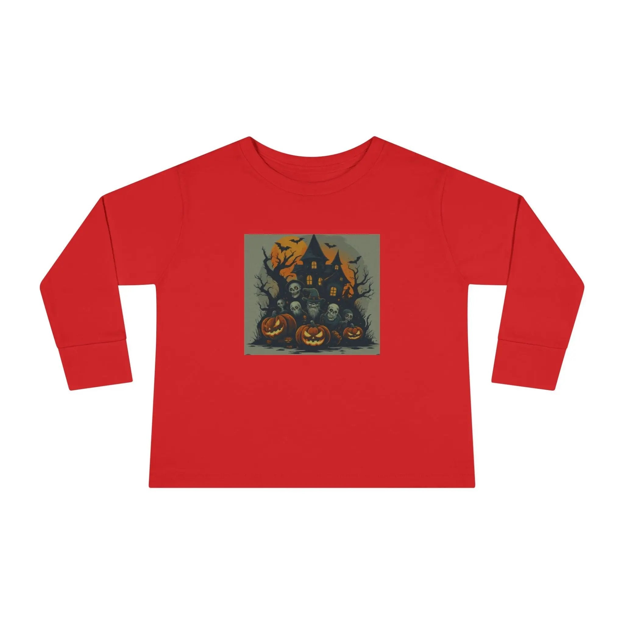 Toddler Halloween Long Sleeve Tee – Spooky Ghosts, Cute Pumpkin Shirt, Costume & Fall Outfit, Kids Party Wear Printify