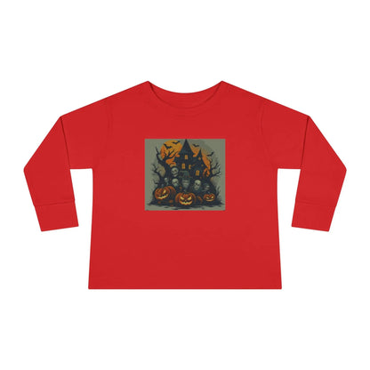 Toddler Halloween Long Sleeve Tee – Spooky Ghosts, Cute Pumpkin Shirt, Costume & Fall Outfit, Kids Party Wear Printify