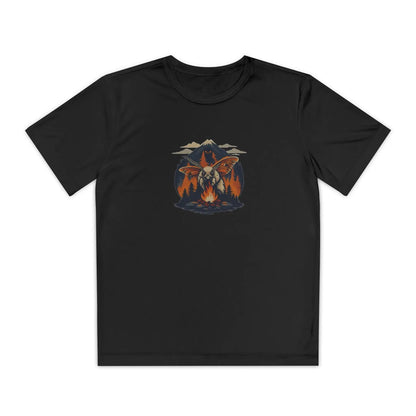 Youth Adventure Tee – Kids’ Mountain Design Outdoor & Hiking Shirt, Perfect Gift for Young Nature Lovers Printify