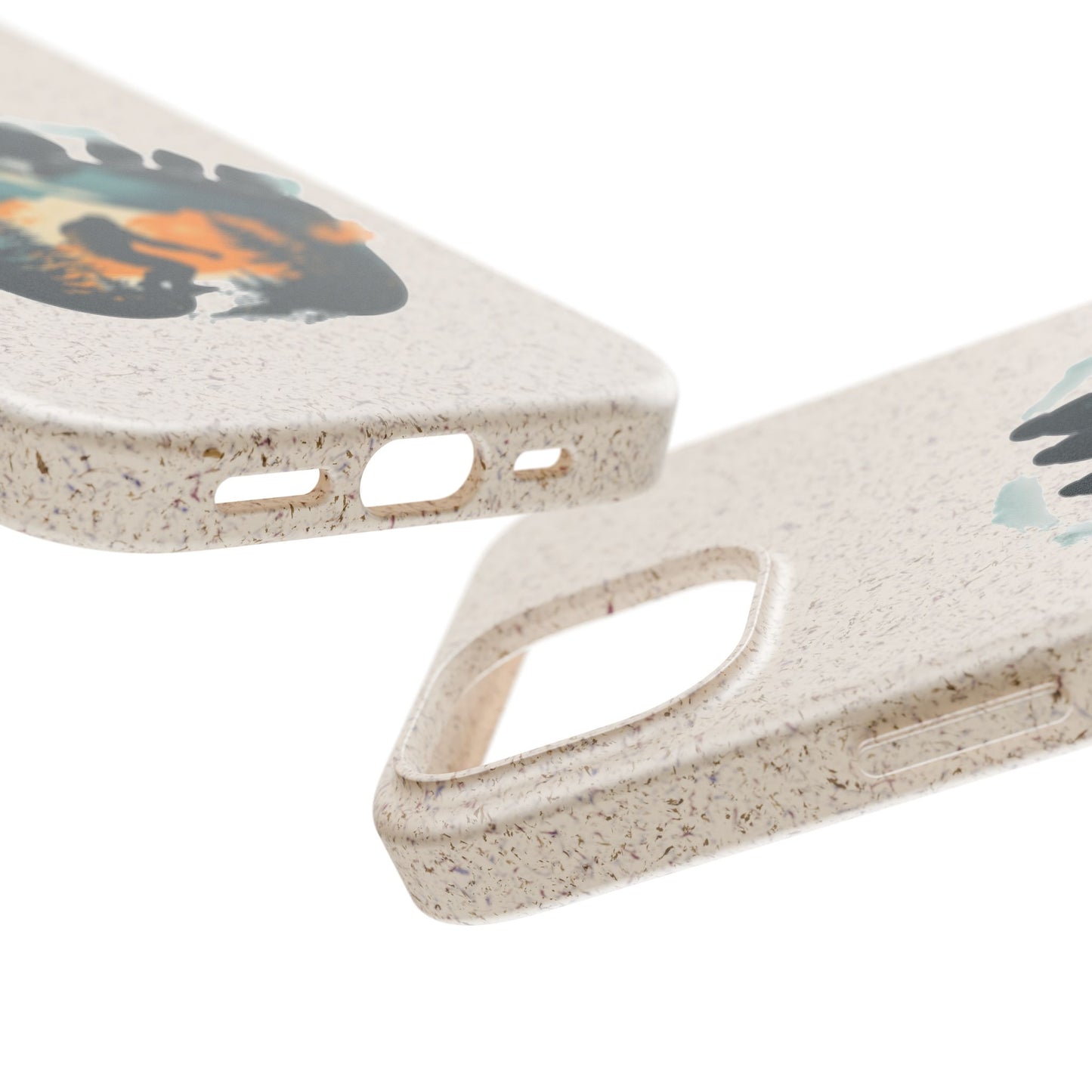 Bigfoot Print Phone Case – Compostable PLA & Bamboo Forest Design Printify