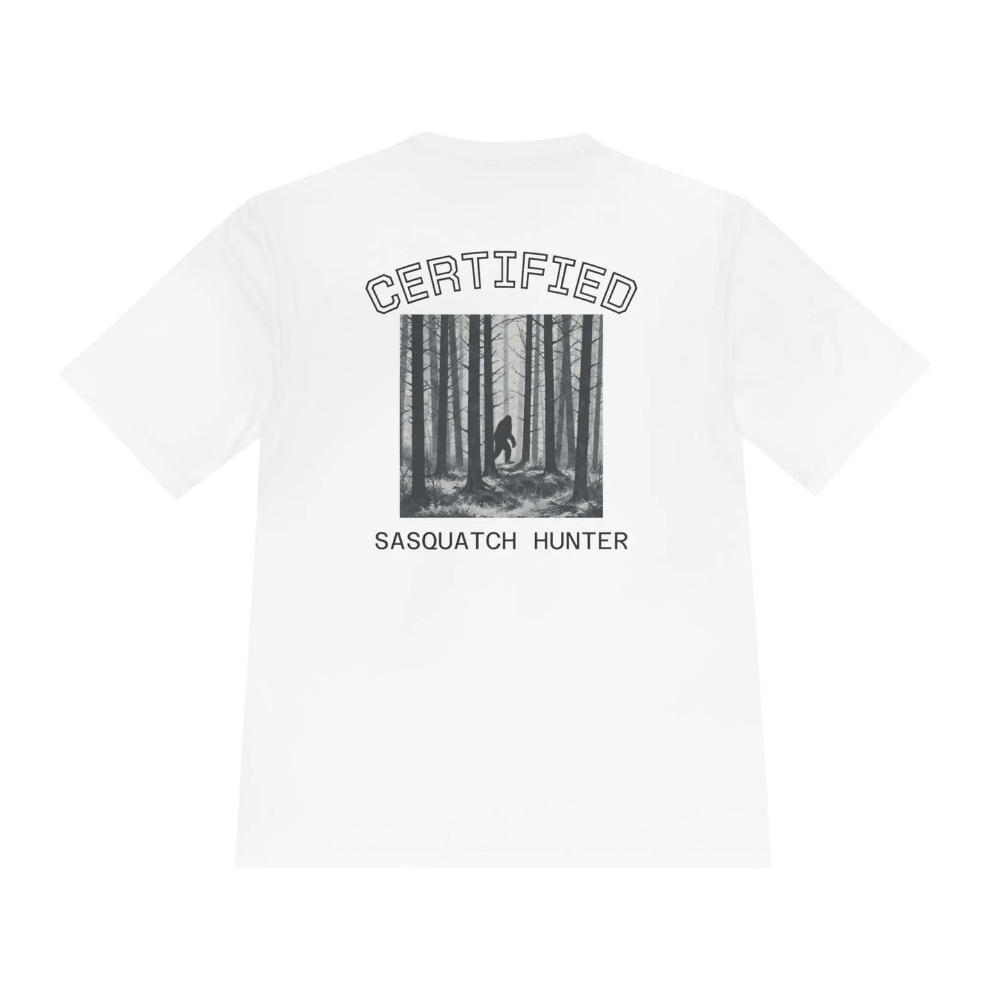 Certified Sasquatch Hunter Tee — Bigfoot Forest Graphic Shirt Printify