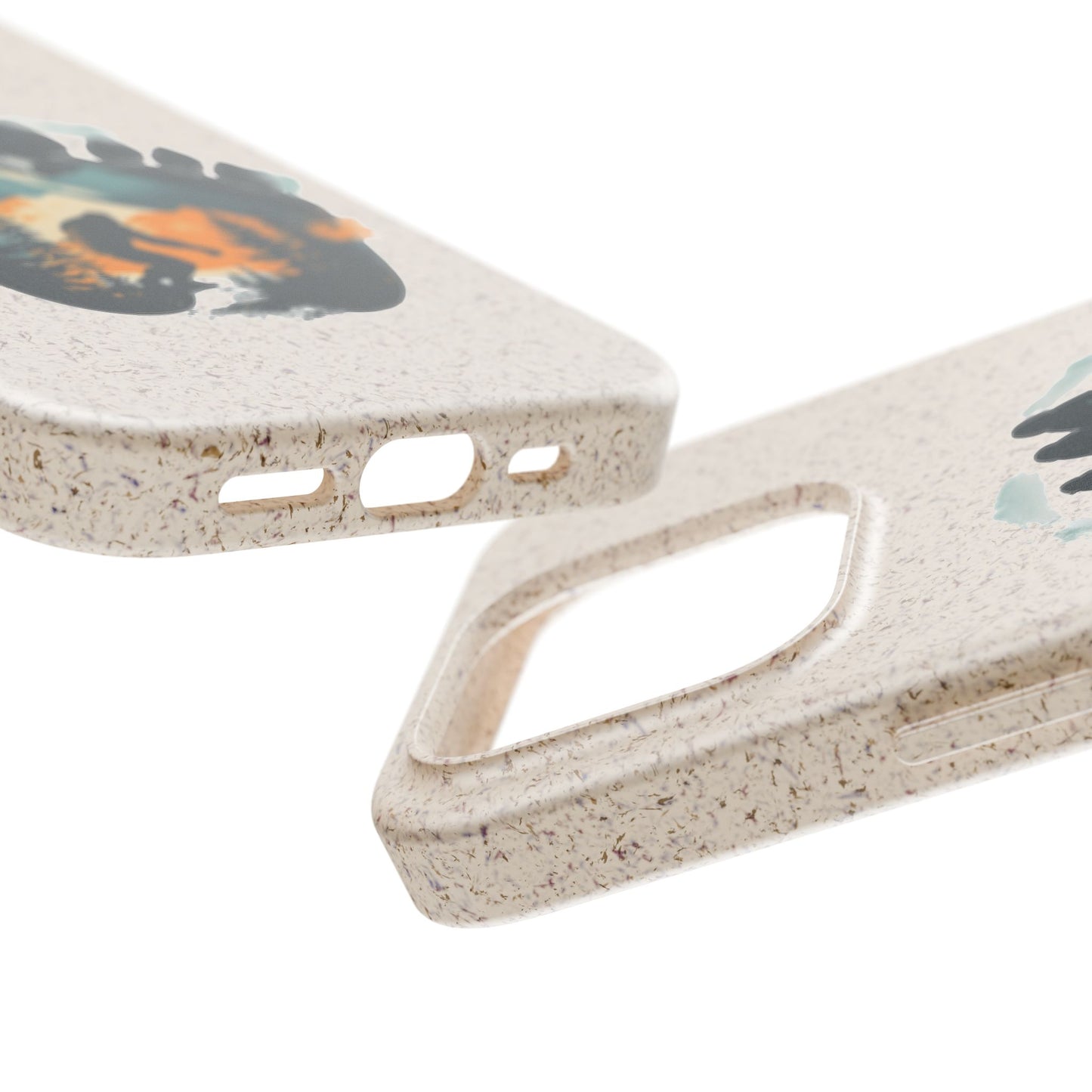 Bigfoot Print Phone Case – Compostable PLA & Bamboo Forest Design Printify