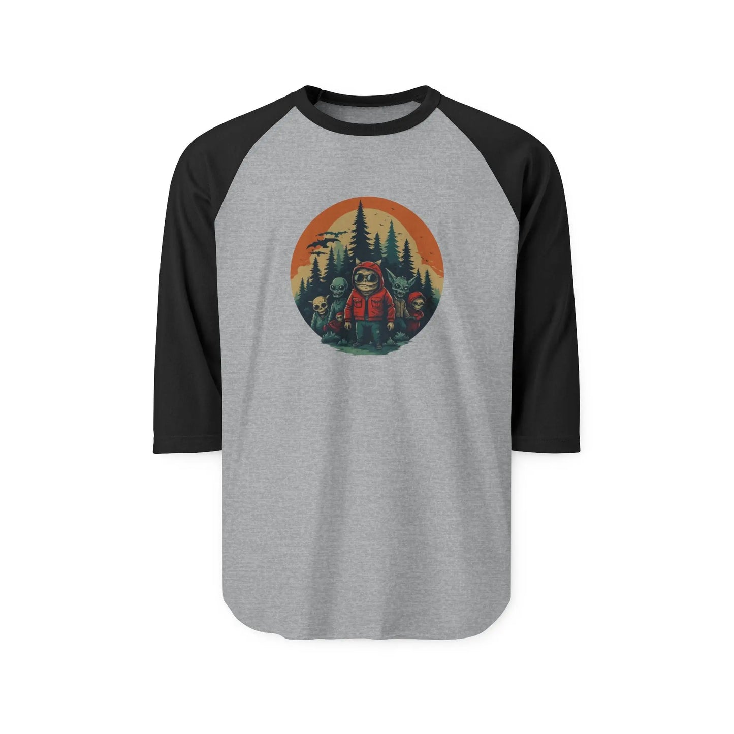 Forest Adventure Unisex Raglan Shirt – Campfire & Hiking Tee, Outdoor Lover Gift, Casual Nature Apparel - Squatch Wear
