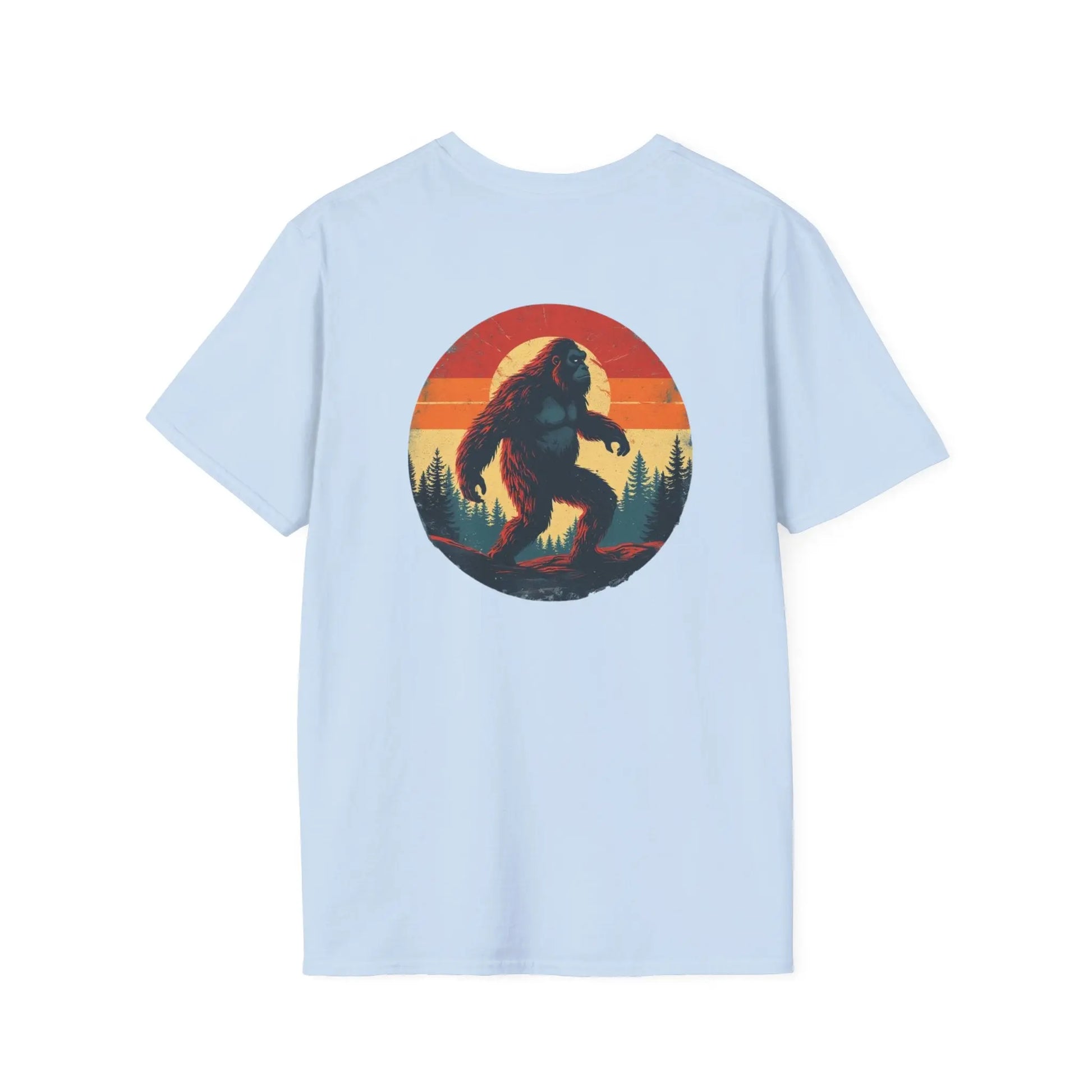 Bigfoot Sunset T-Shirt — Vintage Sasquatch Graphic Tee Printify