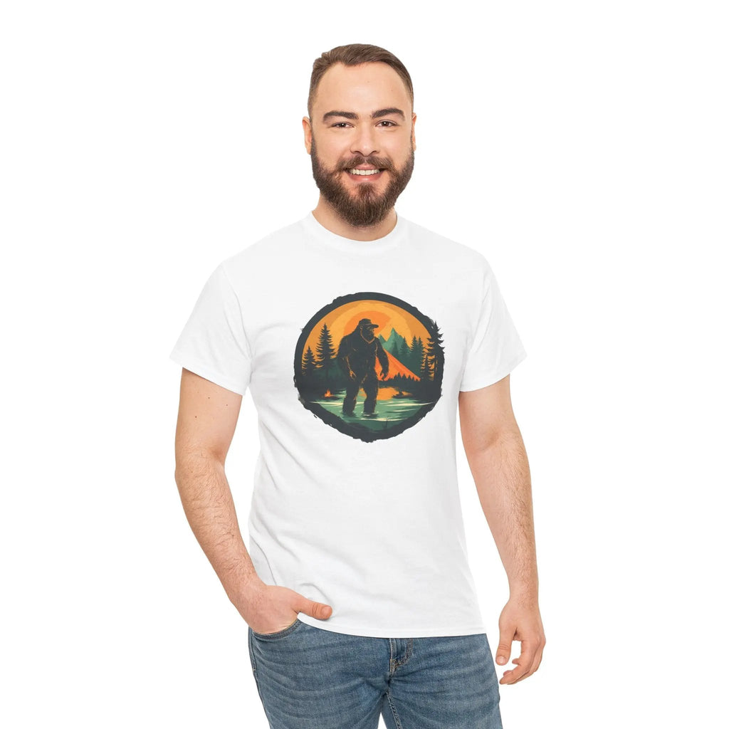 Bigfoot Adventure Tee – Unisex Cotton Shirt, Casual Outdoor & Wilderness Exploration Wear, Nature Lover Gift Printify