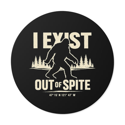 I Exist Out of Spite Round Vinyl Sticker