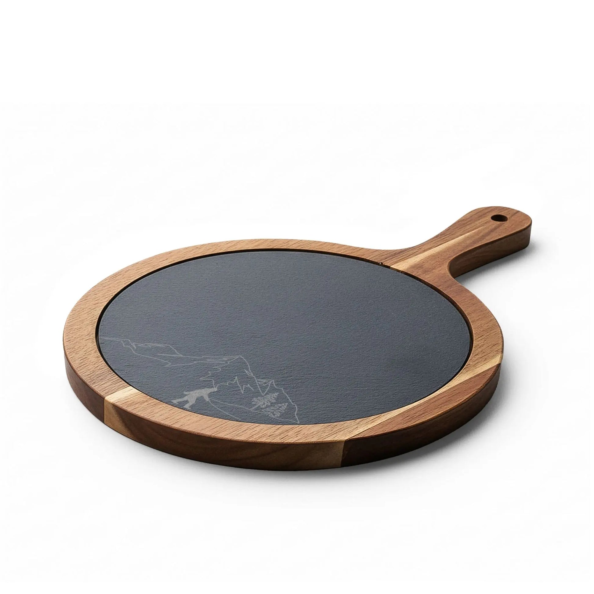 Engraved Acacia & Slate Charcuterie Board – Mountain Design Printify