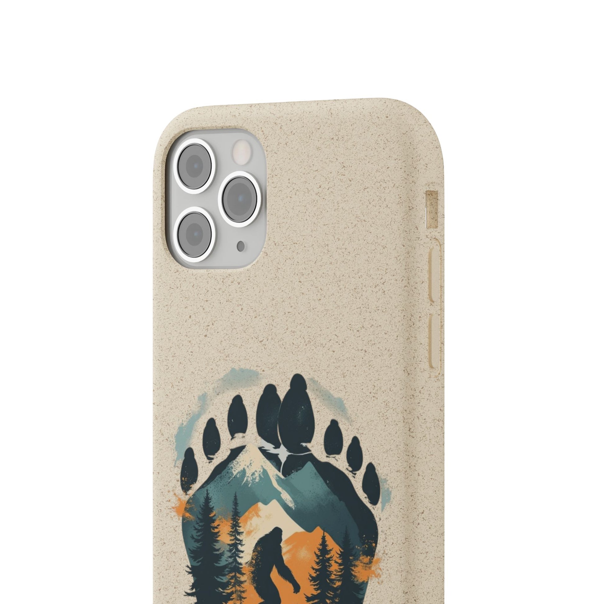 Bigfoot Print Phone Case – Compostable PLA & Bamboo Forest Design Printify