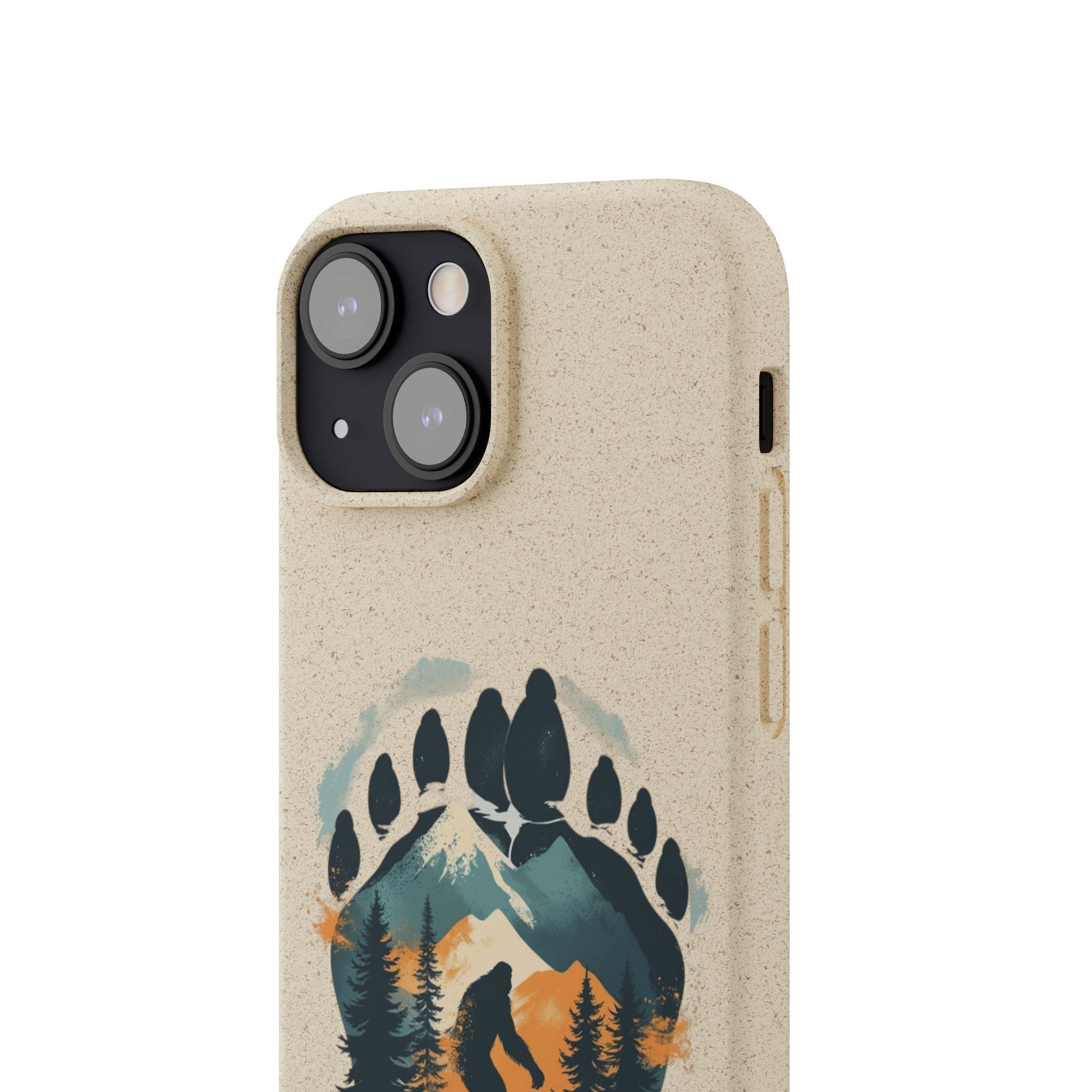 Bigfoot Print Phone Case – Compostable PLA & Bamboo Forest Design Printify