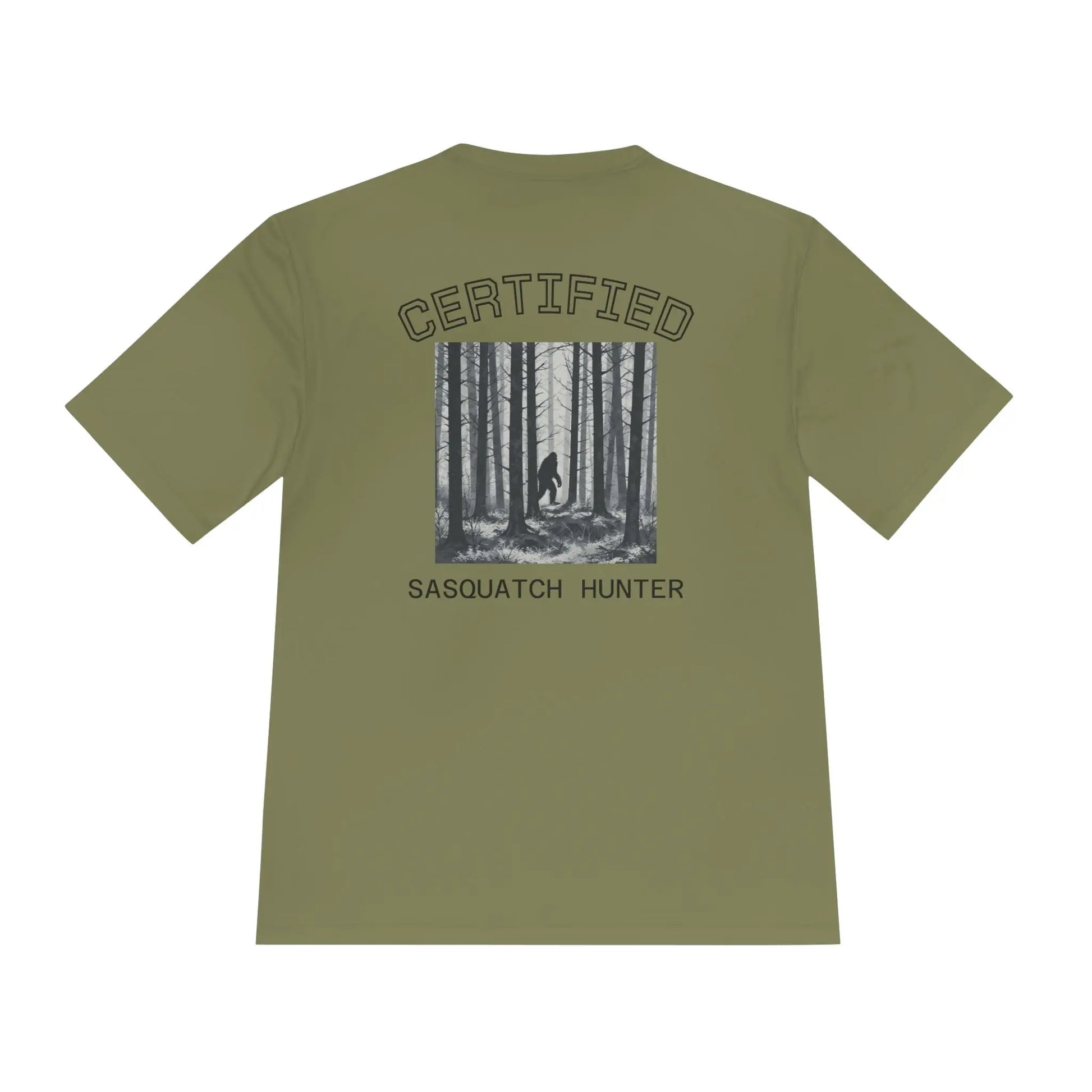 Certified Sasquatch Hunter Tee — Bigfoot Forest Graphic Shirt Printify