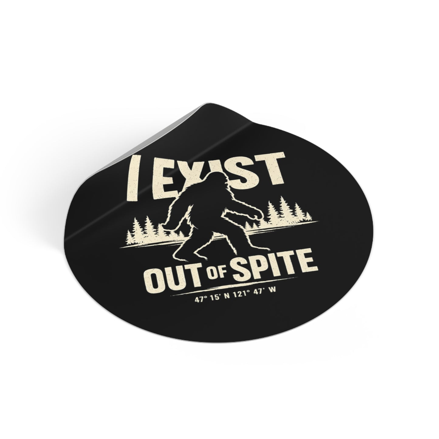 I Exist Out of Spite Round Vinyl Sticker
