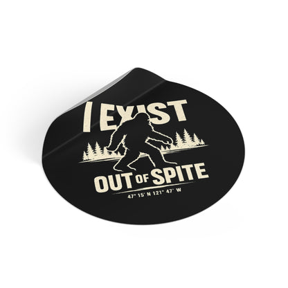 I Exist Out of Spite Round Vinyl Sticker