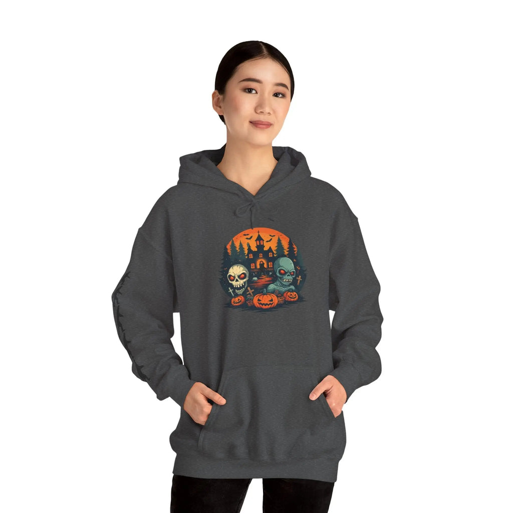 Halloween Hooded Sweatshirt – Unisex Heavy Blend™ Hoodie, Spooky Costume & Cozy Fall Layer, Gift for Halloween Lovers Printify
