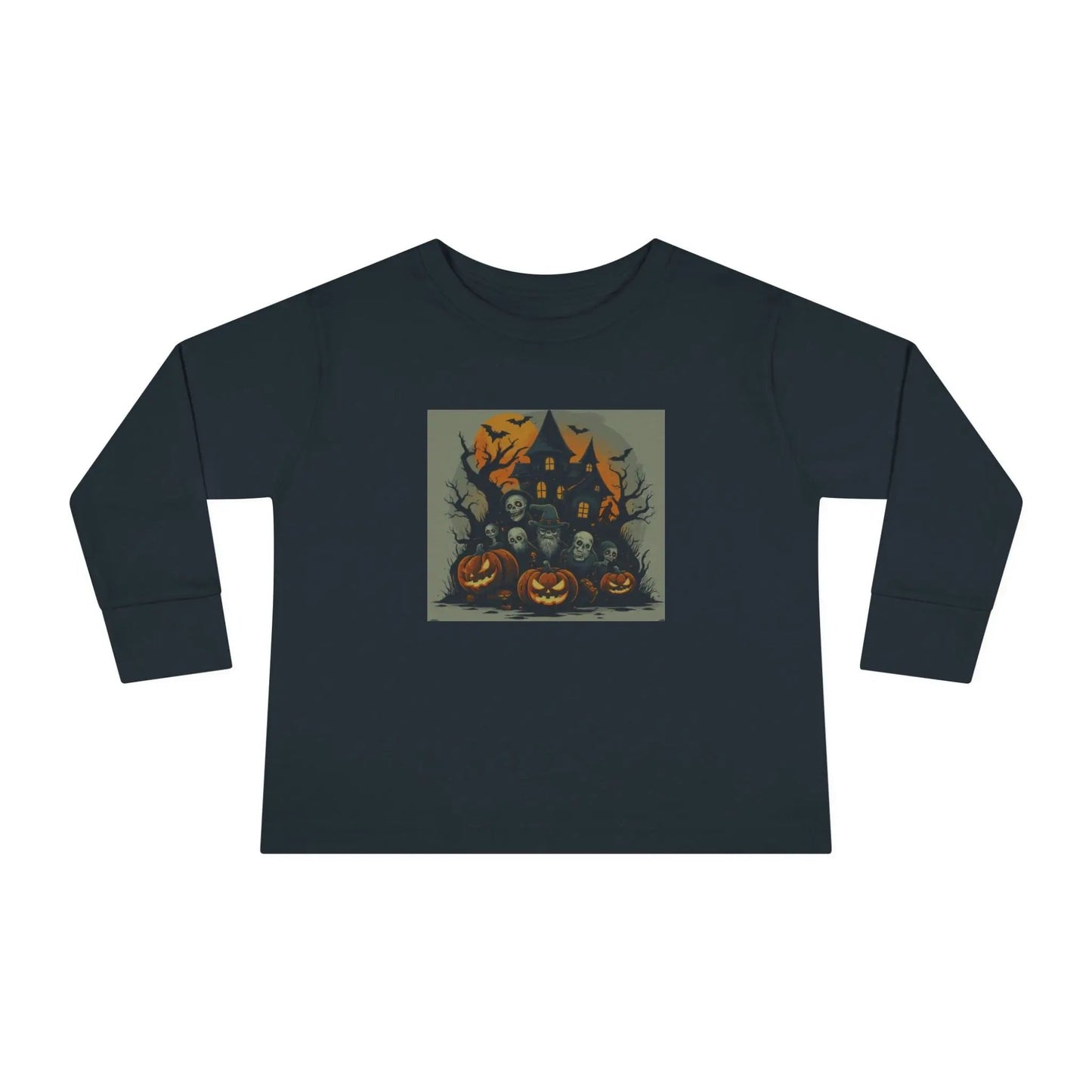 Toddler Halloween Long Sleeve Tee – Spooky Ghosts, Cute Pumpkin Shirt, Costume & Fall Outfit, Kids Party Wear Printify