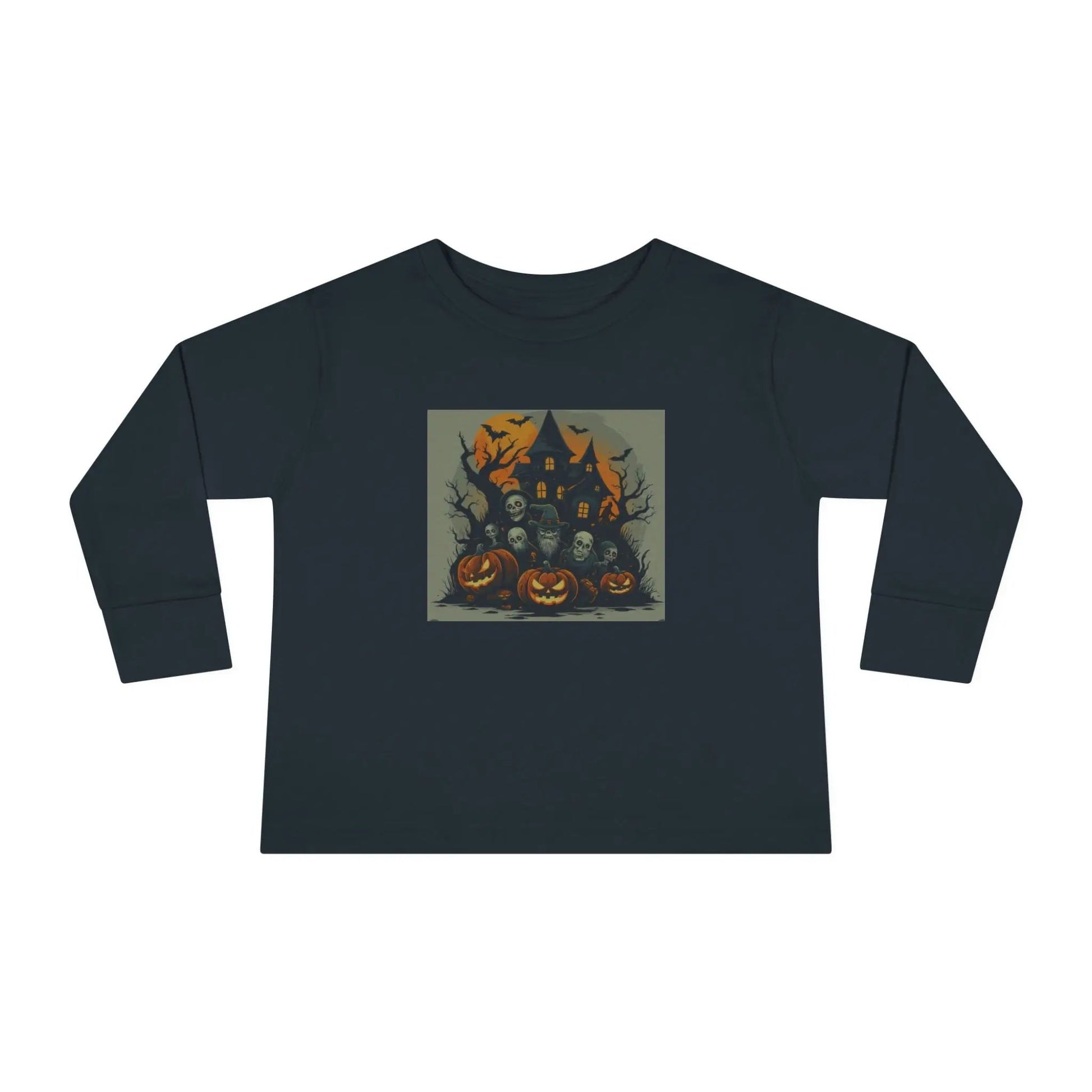 Toddler Halloween Long Sleeve Tee – Spooky Ghosts, Cute Pumpkin Shirt, Costume & Fall Outfit, Kids Party Wear Printify