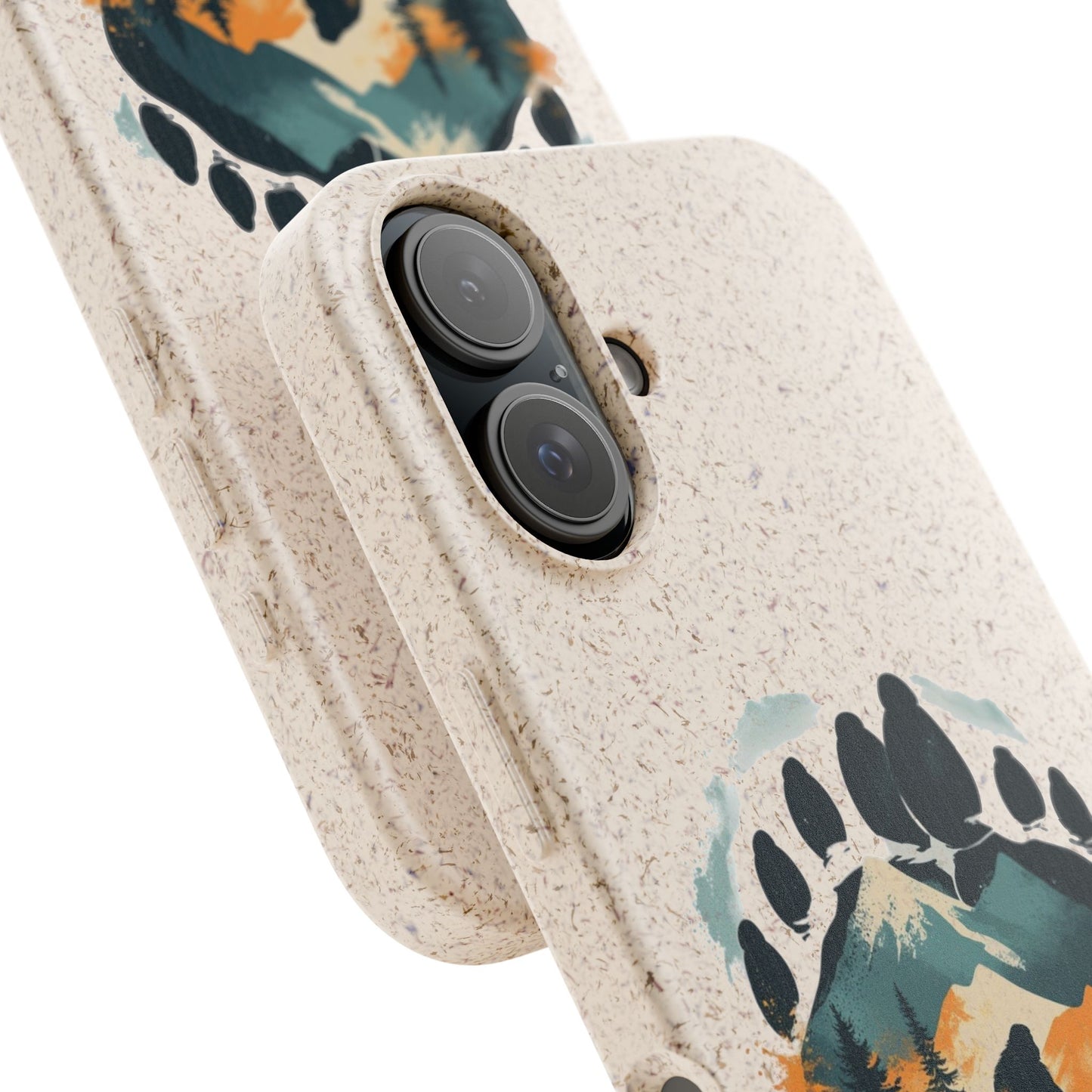 Bigfoot Print Phone Case – Compostable PLA & Bamboo Forest Design Printify