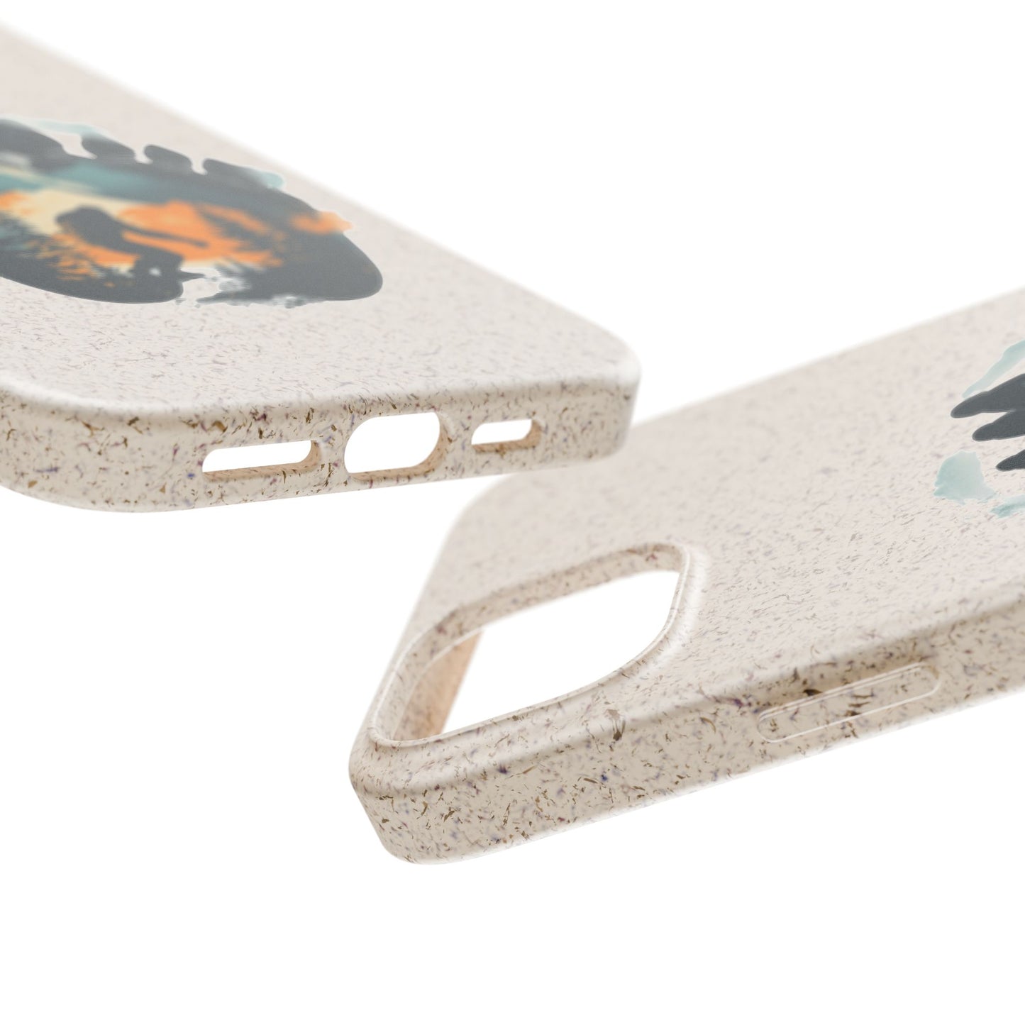 Bigfoot Print Phone Case – Compostable PLA & Bamboo Forest Design Printify