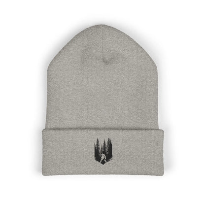 Embroidered Mountain & Pine Trees Cuffed Beanie Printify
