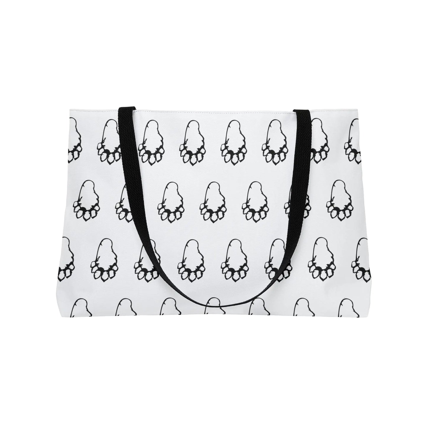 Bigfoot Paw Print Weekender Tote — Funny Sasquatch Travel Bag Printify