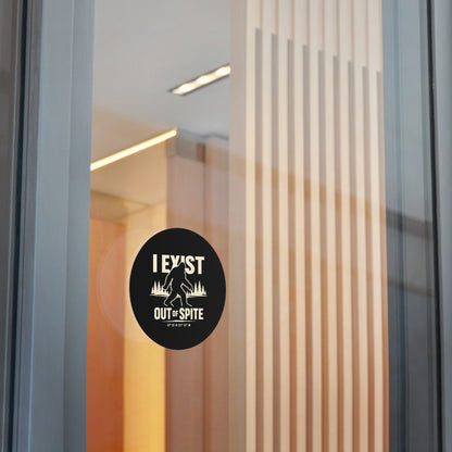 I Exist Out of Spite Round Vinyl Sticker