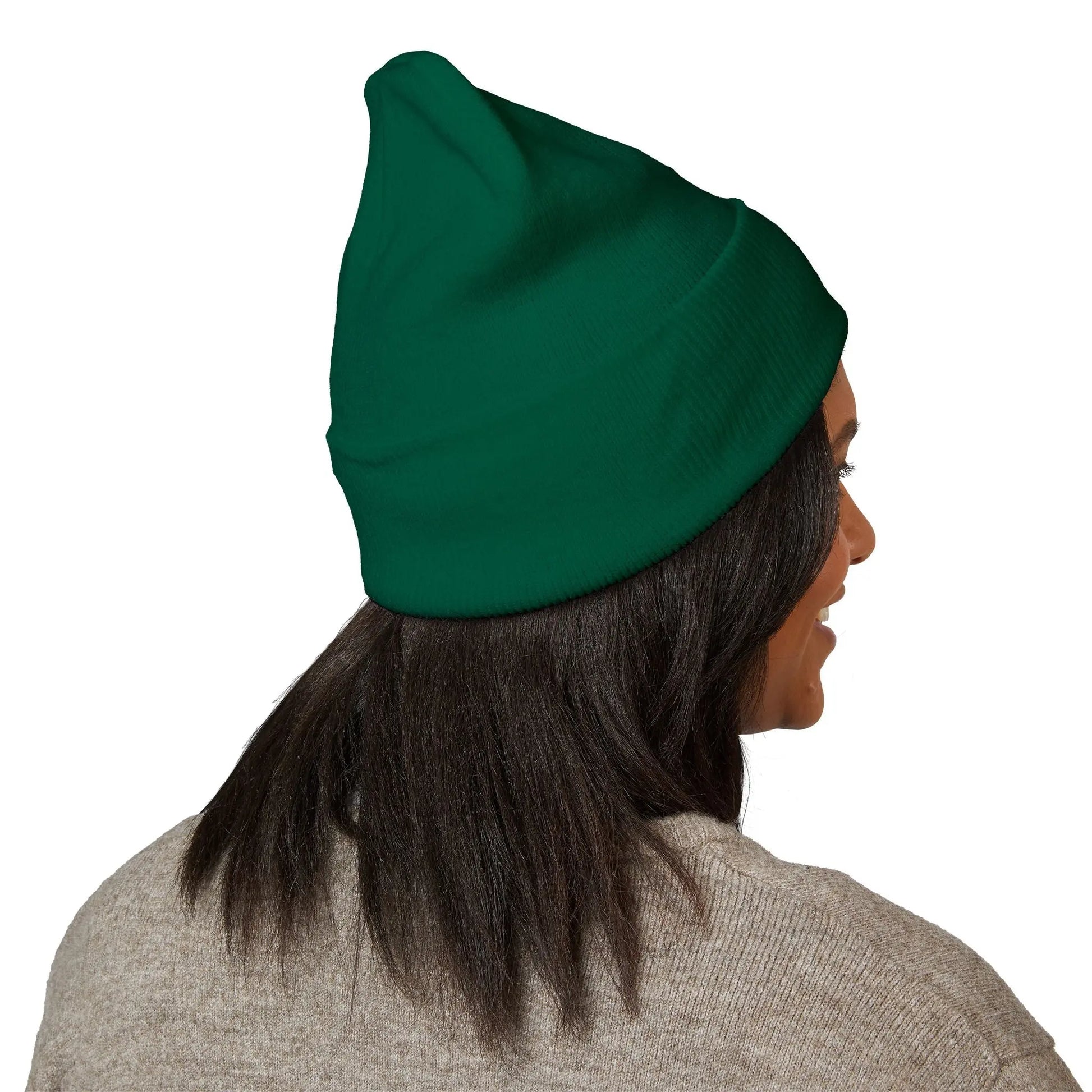 Embroidered Mountain & Pine Trees Cuffed Beanie Printify