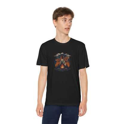 Youth Adventure Tee – Kids’ Mountain Design Outdoor & Hiking Shirt, Perfect Gift for Young Nature Lovers Printify