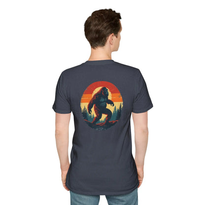 Bigfoot Sunset T-Shirt — Vintage Sasquatch Graphic Tee Printify