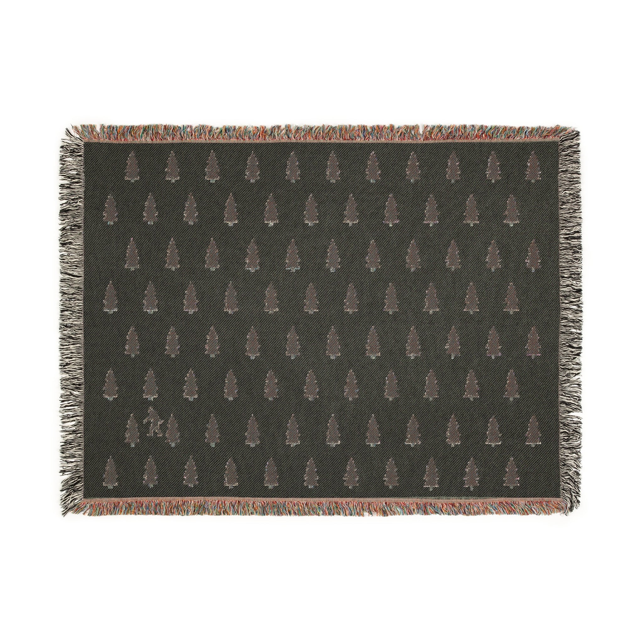 Bigfoot Woven Blanket – 100% Cotton Cozy Cryptid Throw by Squatch Wear | Sasquatch Home Décor Gift Printify