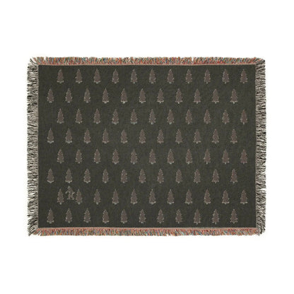 Bigfoot Woven Blanket – 100% Cotton Cozy Cryptid Throw by Squatch Wear | Sasquatch Home Décor Gift Printify