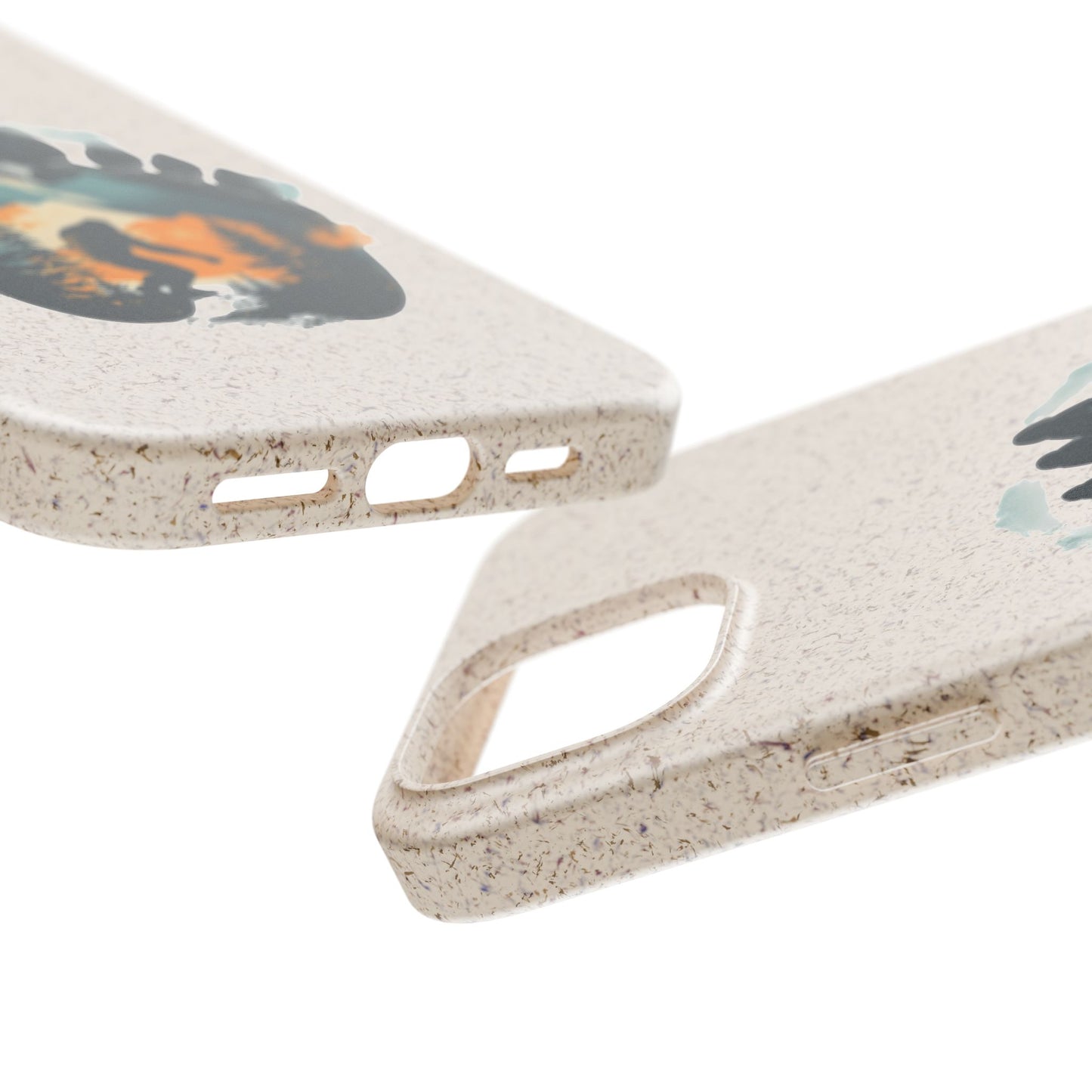 Bigfoot Print Phone Case – Compostable PLA & Bamboo Forest Design Printify