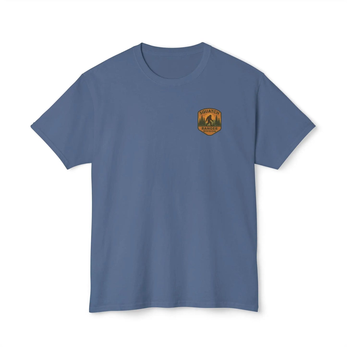Adventure Patch T-Shirt — Vintage Mountain Forest Logo Tee | Outdoors Lifestyle Shirt