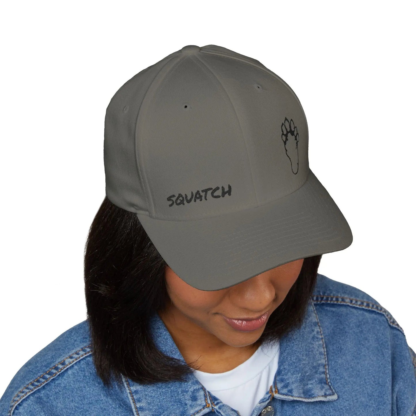 Embroidered Sasquatch Footprint Cap – Classic Low-Profile Adventure Hat Printify
