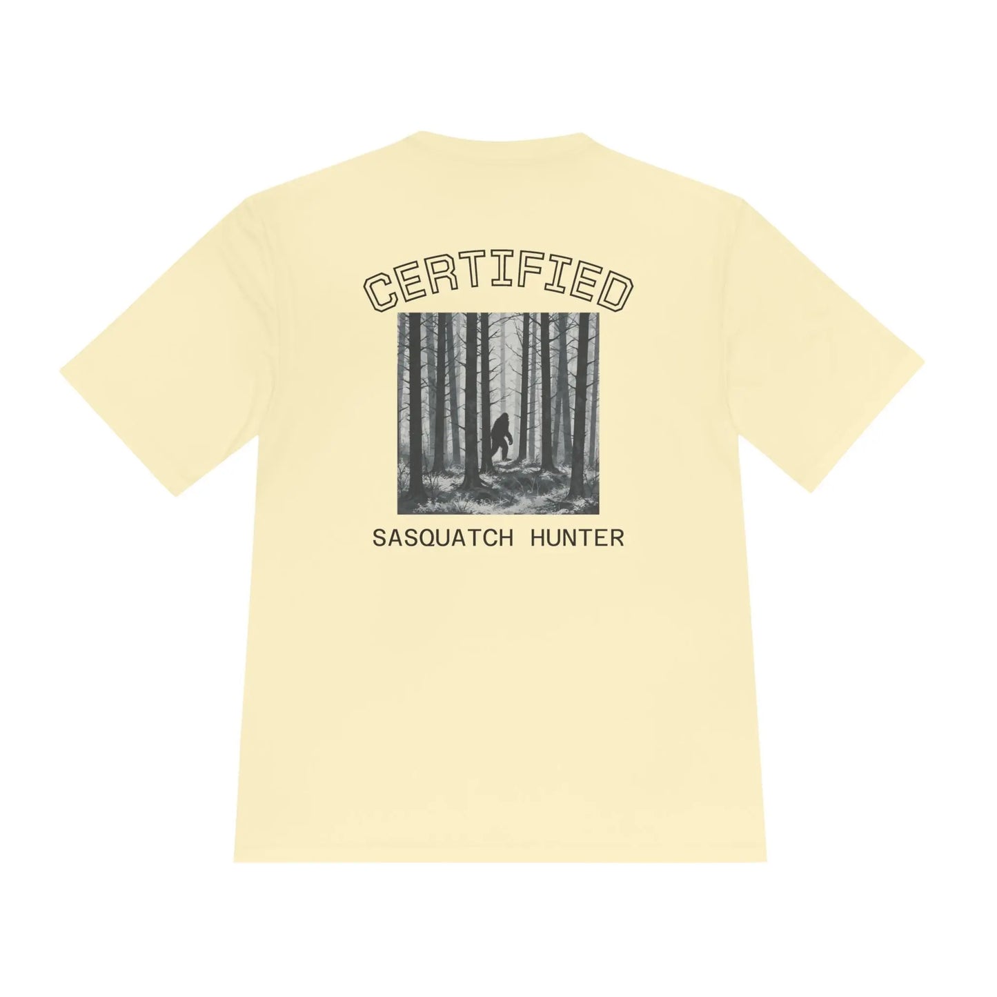 Certified Sasquatch Hunter Tee — Bigfoot Forest Graphic Shirt