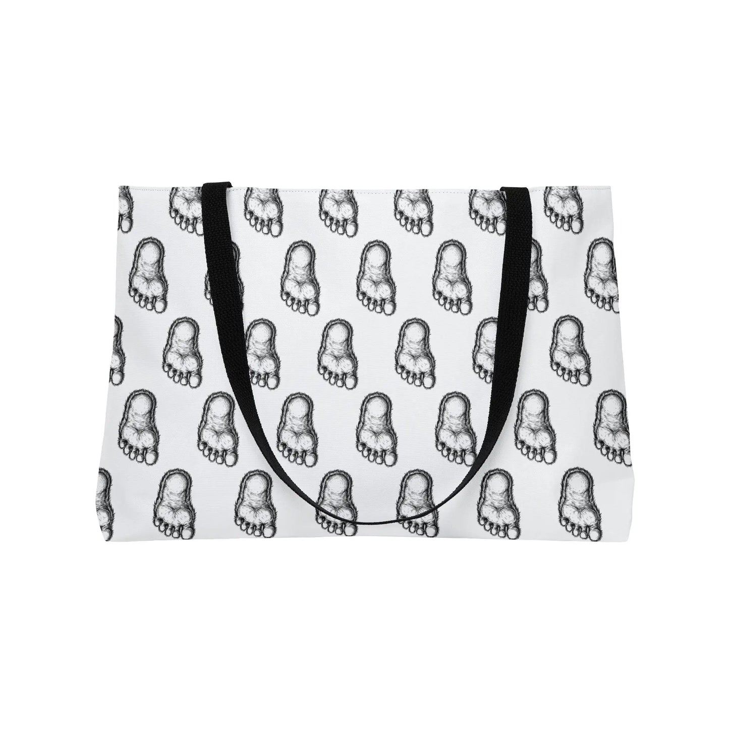 Bigfoot Paw Print Weekender Tote — Funny Sasquatch Travel Bag