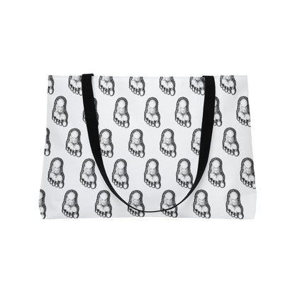Bigfoot Paw Print Weekender Tote — Funny Sasquatch Travel Bag