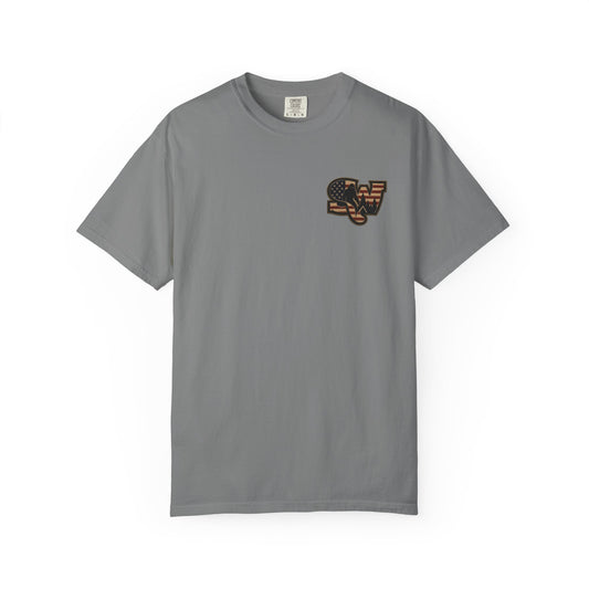 Patriotic Bigfoot Flag T-Shirt — American Sasquatch Graphic Tee