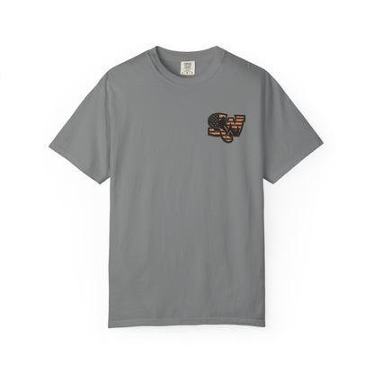 Patriotic Bigfoot Flag T-Shirt — American Sasquatch Graphic Tee