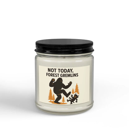 Not Today Forest Gremlins Soy Candle — 4oz & 9oz Scented Jar Printify