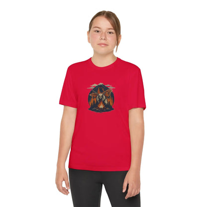 Youth Adventure Tee – Kids’ Mountain Design Outdoor & Hiking Shirt, Perfect Gift for Young Nature Lovers Printify