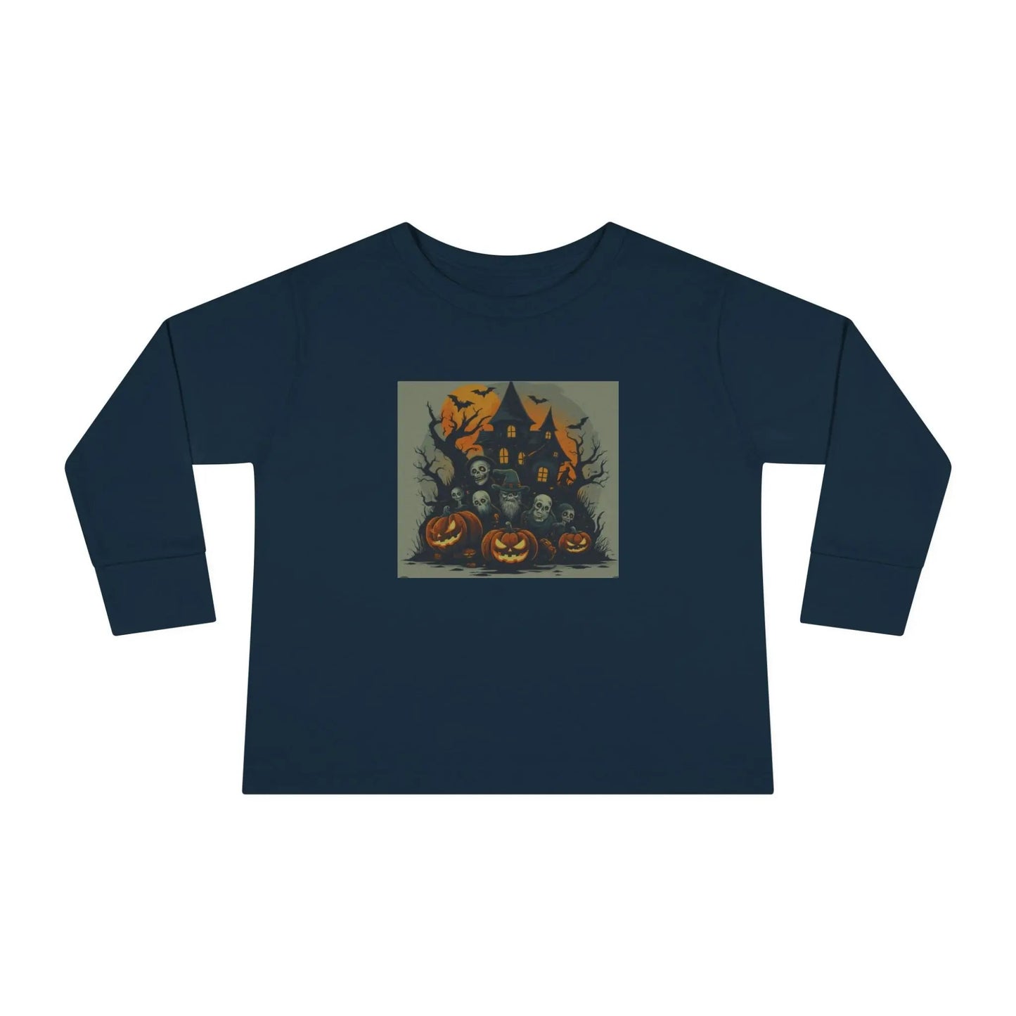 Toddler Halloween Long Sleeve Tee – Spooky Ghosts, Cute Pumpkin Shirt, Costume & Fall Outfit, Kids Party Wear Printify