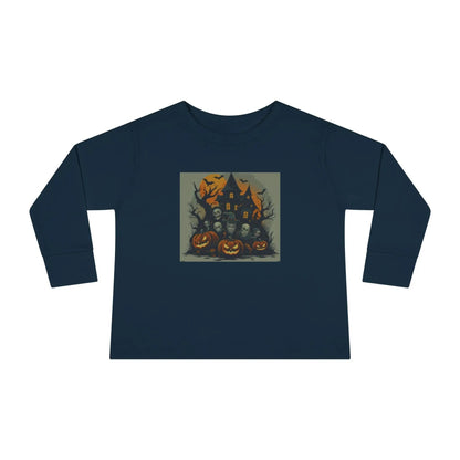 Toddler Halloween Long Sleeve Tee – Spooky Ghosts, Cute Pumpkin Shirt, Costume & Fall Outfit, Kids Party Wear Printify